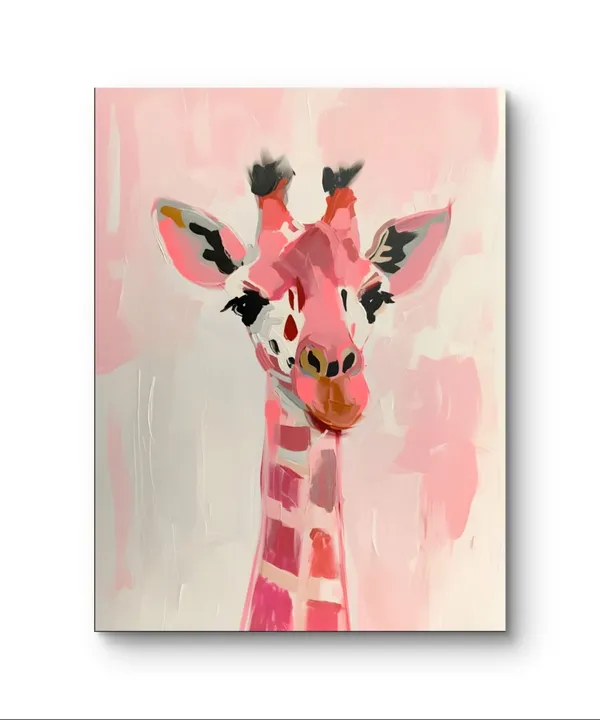 Pink_Giraffe_Art_Print_Rolled