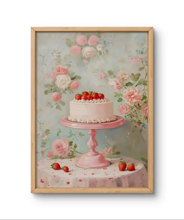 Cake_Stand_Art_Print_Black_Frame