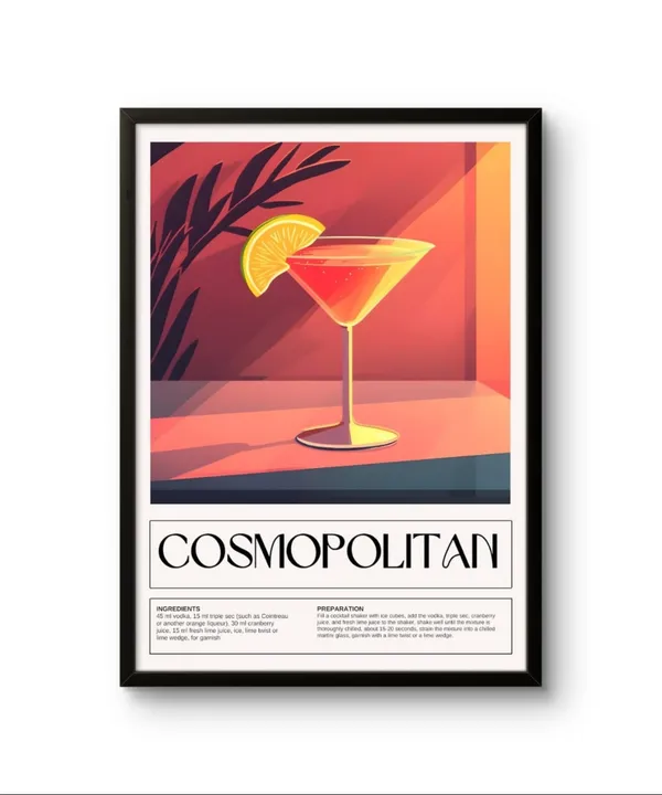 Cosmopolitan_Art_Print_Wooden_Frame
