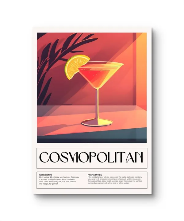 Cosmopolitan_Art_Print_Wooden_Frame