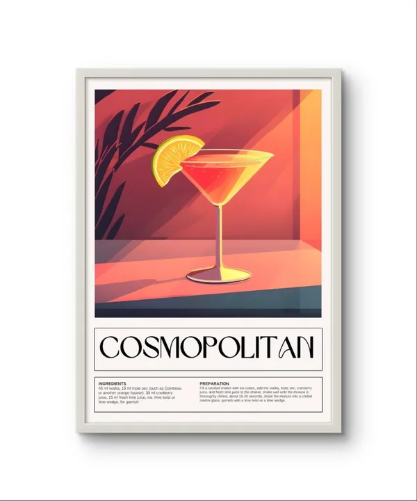 Cosmopolitan_Modern_Art_Print_White_Frame