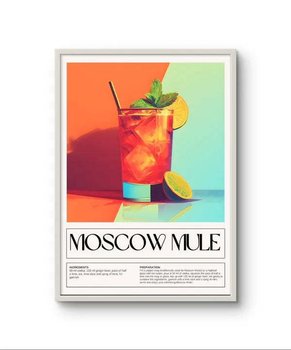 Moscow_Mule_Cocktail_Art_Print_Wooden_Frame