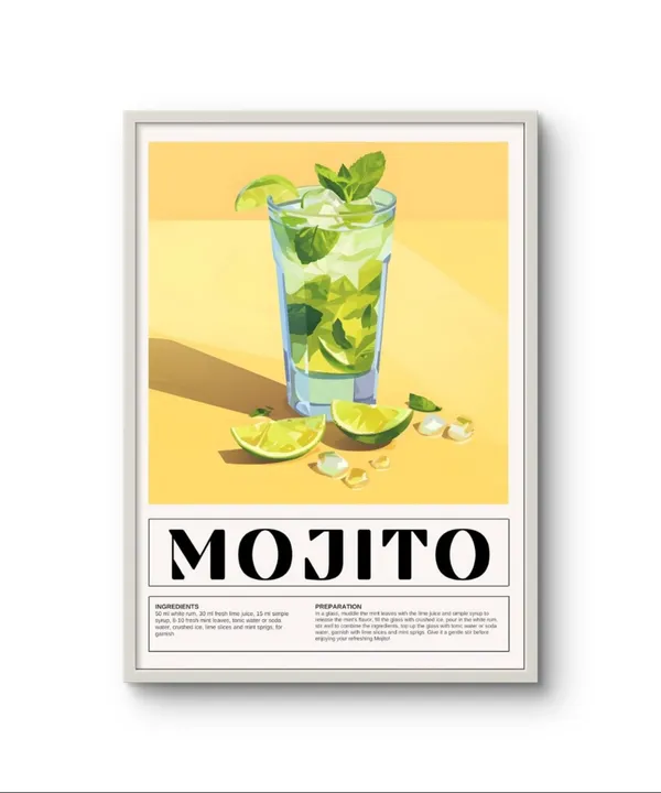 Mojito_Bar_Art_Print_Wooden_Frame