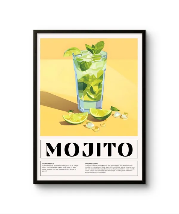 Mojito_Bar_Art_Print_Wooden_Frame