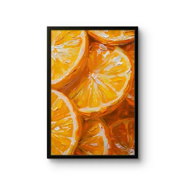 Orange_Ecstasy_Abstract_Art_Print_White_Frame