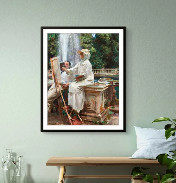 Fiber_Classical_European_Fountain_Villa_Torlonia_Framed_Print