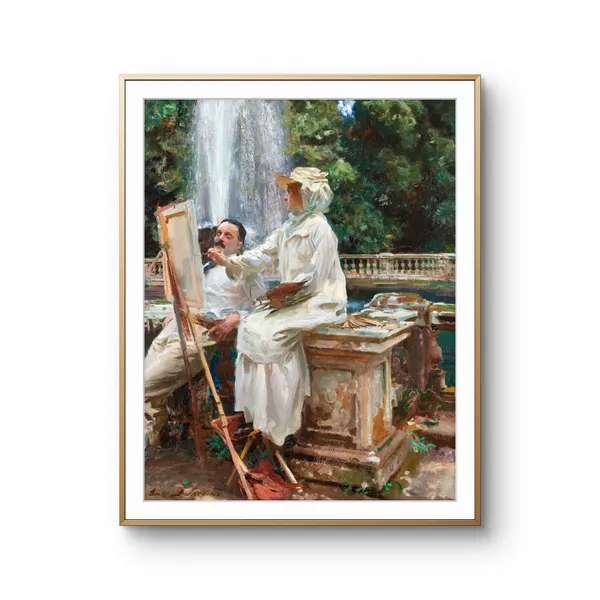 Fiber_Classical_European_Fountain_Villa_Torlonia_White_Framed_Print
