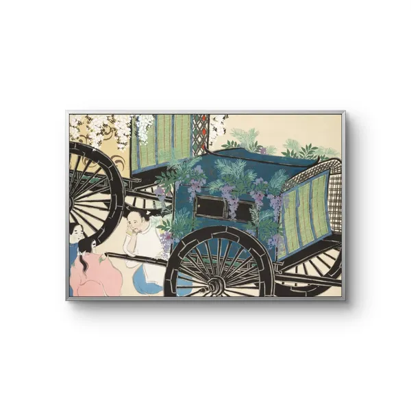 Flowers_Of_A_Hundred_Generations_Floral_Art_Print_Black_Frame