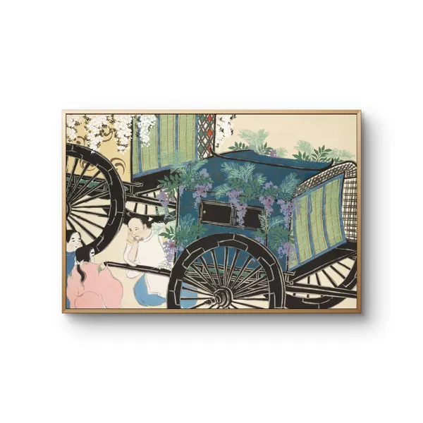 Flowers_Of_A_Hundred_Generations_Canvas_Print_Metal_Silver_Frame