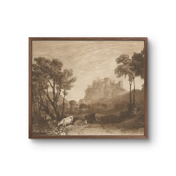 The_Castle_Above_The_Meadows_Canvas_Print_Wooden_Frame
