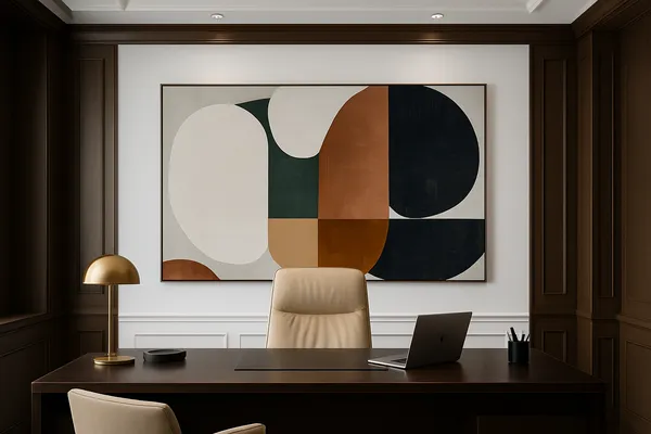 Abstract_Language_Art_Print_Wooden_Frame