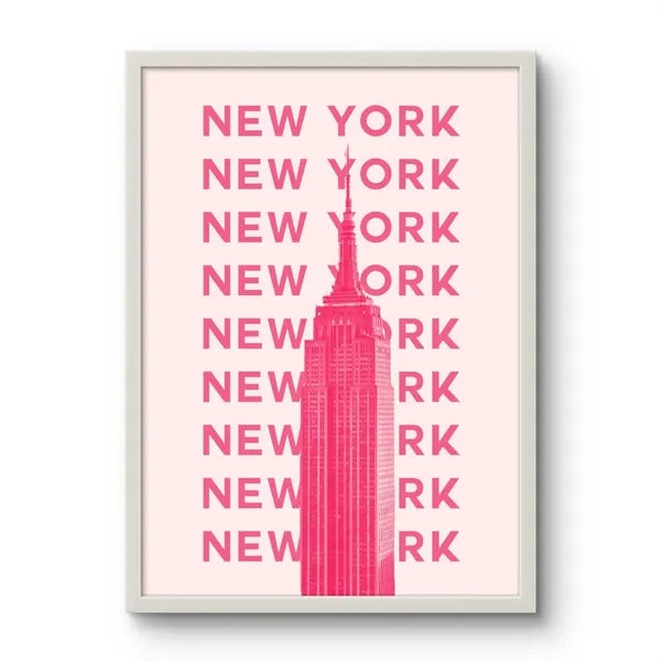 Fiber_Contemporary_New_York_Skyline_Art_Print_Frame_Wooden