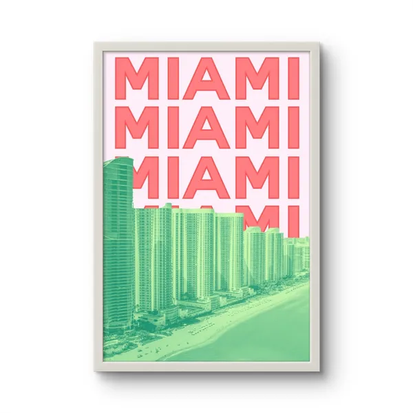 Miami_Art_Print_Black_Frame