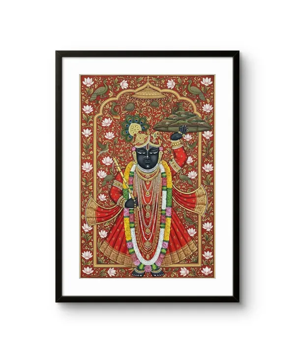 Fiber_Pichwai_Shrinathji_Red_Shringar_Art_Frame