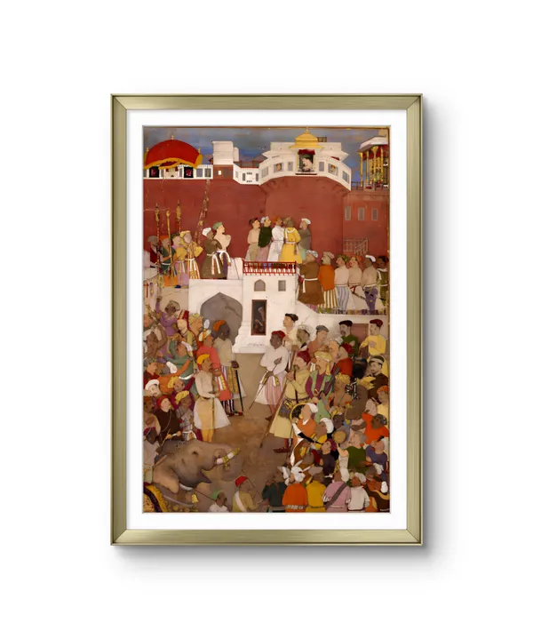 Emperor_Jahangir_Jharoka_Agra_Fort_Canvas_Print_Wooden_Frame