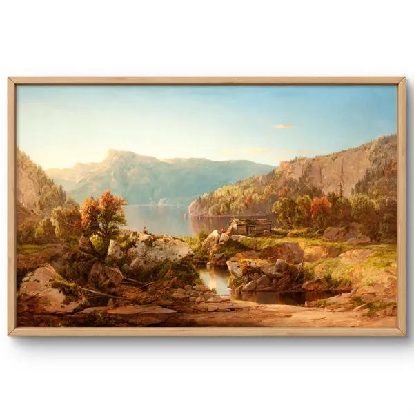 Autumn_Morning_On_The_Potomac_Art_Print_Wooden_Frame