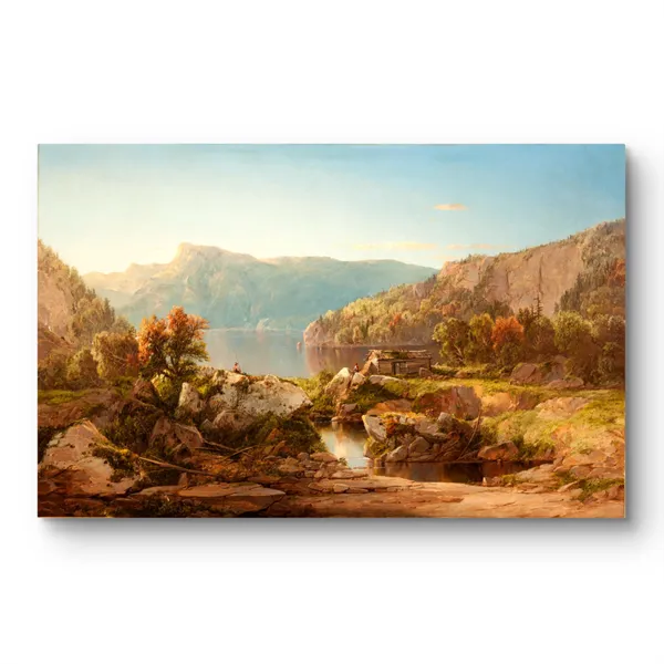 Autumn_Morning_On_The_Potomac_Canvas_Print_Wooden_Frame