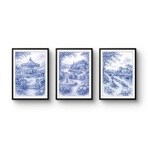 Fiber_Classic_Landscape_Set_Of_3_Canvas_Print_Frame_Wooden