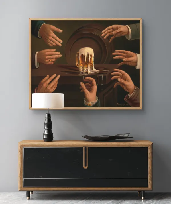 Canvas_Vintage_Beer_Culture_White_Framed_Print