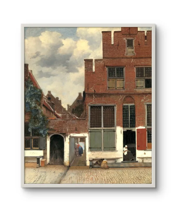 The_Little_Street_Vermeer_Canvas_Print_Wooden_Frame