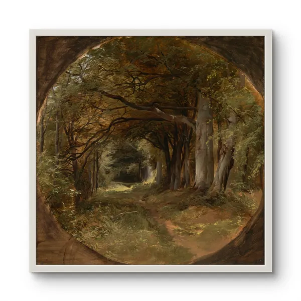 Fiber_Pastoral_Beech_Glade_Landscape_Canvas_Print_Wooden_Frame