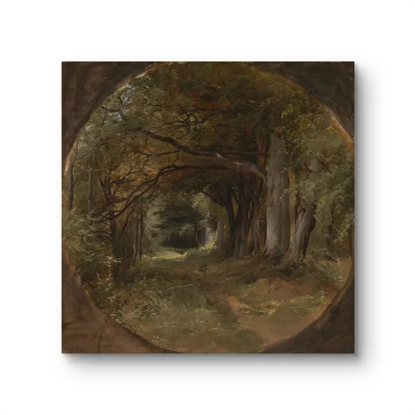 Fiber_Classic_Gunton_Park_Beech_Glade_Landscape_Canvas_Print_White_Frame