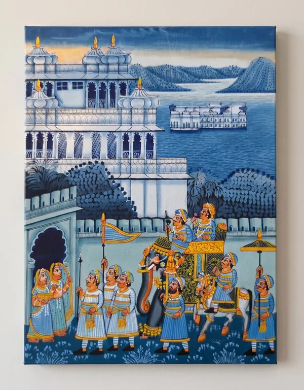 Handpainted_Royal_Palace_And_Procession_Wall_Art