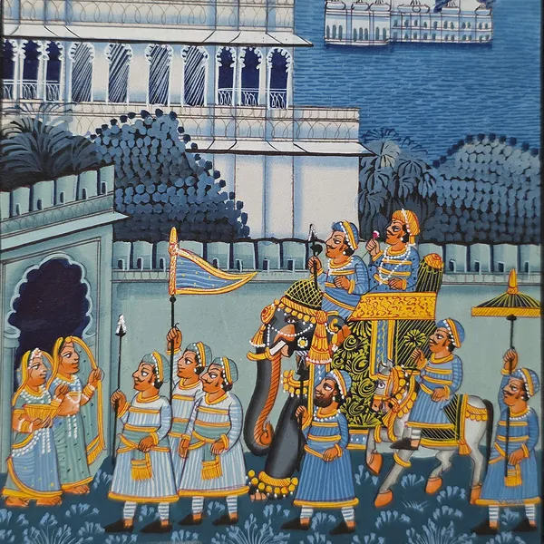 Handpainted_Royal_Palace_And_Procession_Wall_Art