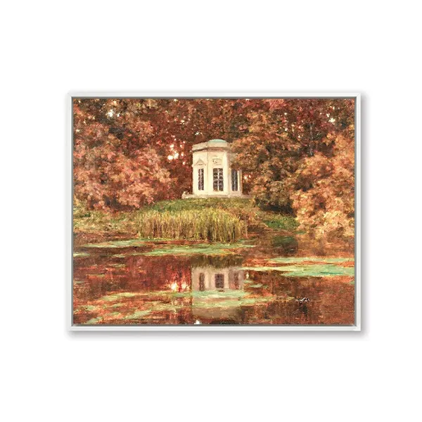 Pond_In_The_Park_At_Versailles_Canvas_Print_White_Frame