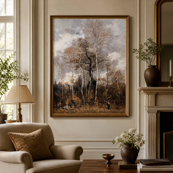 Vintage_Landscape_Clii_Art_Print_Metal_Silver_Frame