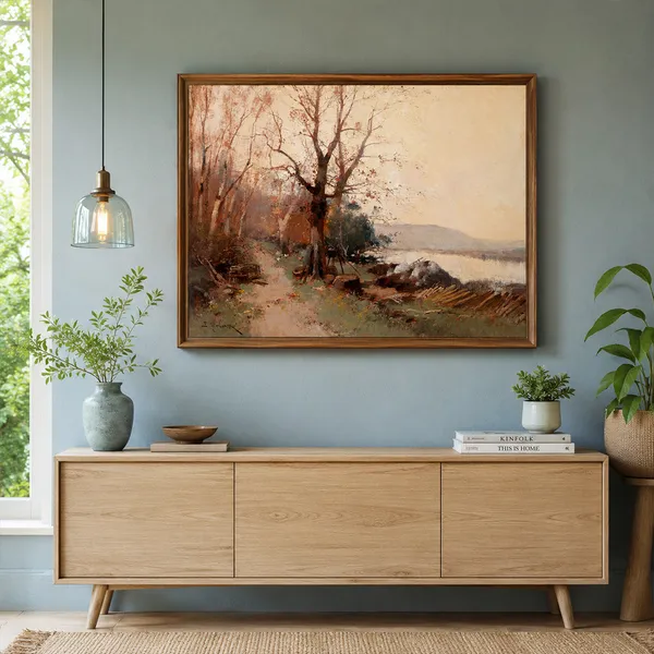 River_Landscape_Canvas_Print_Black_Frame