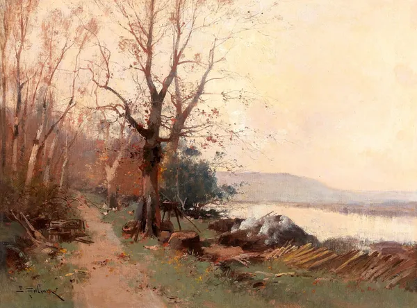 River_Landscape_Vintage_Canvas_Wrap