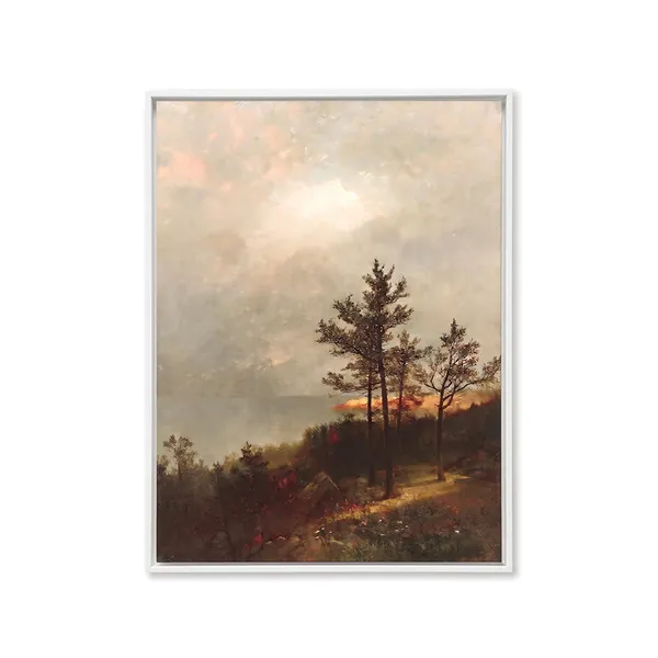 Fiber_Vintage_Lone_Tree_On_A_Hillock_Canvas_Print_Frame_Black