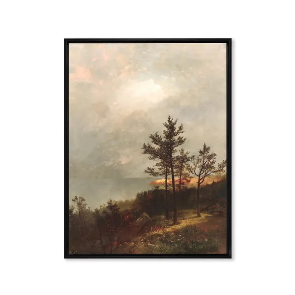 Fiber_Vintage_Lone_Tree_On_A_Hillock_Canvas_Print_Frame_Black