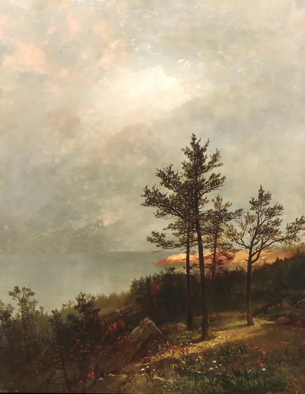 Fiber_Vintage_Landscape_Lone_Tree_On_A_Hillock_Canvas_Print_Frame_White
