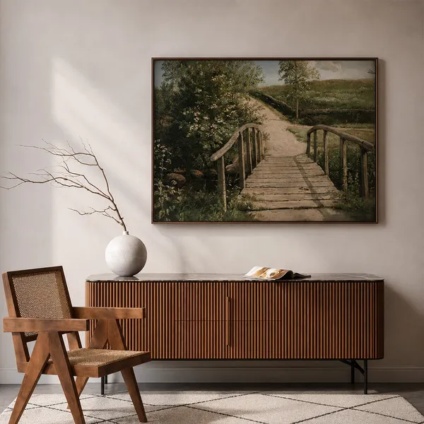 Bridge_Across_The_Landscape_Art_Print_Wooden_Frame