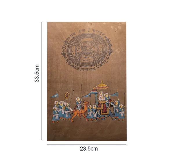 Folio_Paper_Rajasthani_Royal_Procession_Handpainted_Frame