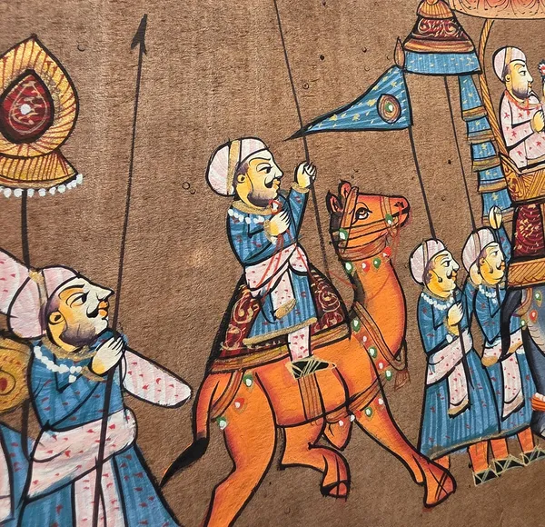 Folio_Paper_Rajasthani_Royal_Procession_Handpainted_Frame