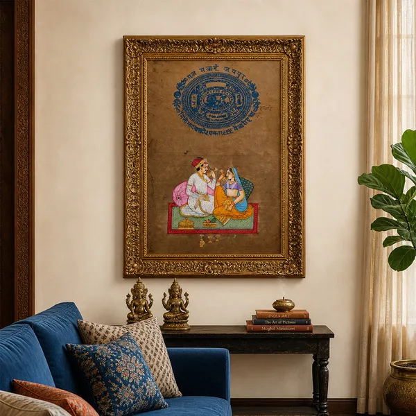 Folio_Paper_Rajasthani_Hand_Painted_Raja_Rani_Wall_Art