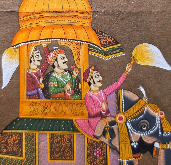 Folio_Hand_Painted_Rajasthani_Raja_Palkhi_Wall_Art