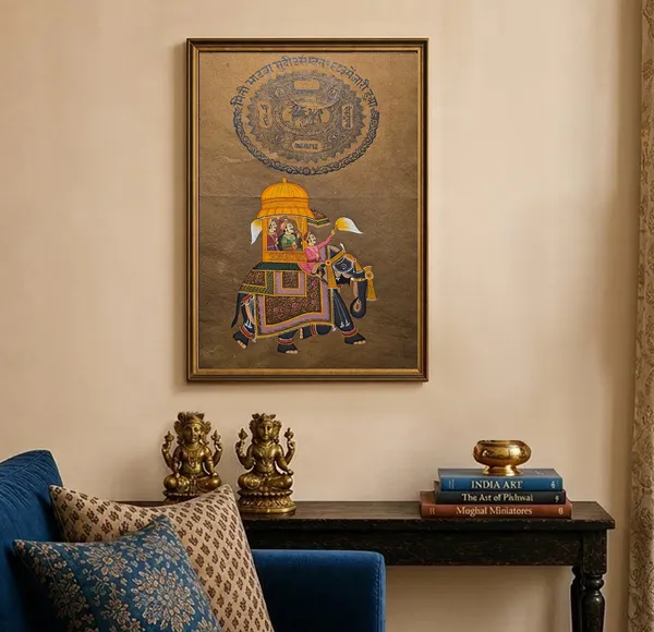 Folio_Hand_Painted_Rajasthani_Raja_Palkhi_Wall_Art
