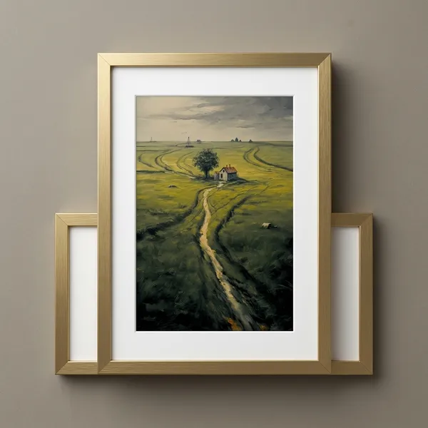 Green_Landscape_Canvas_Print_Metal_Gold_Frame
