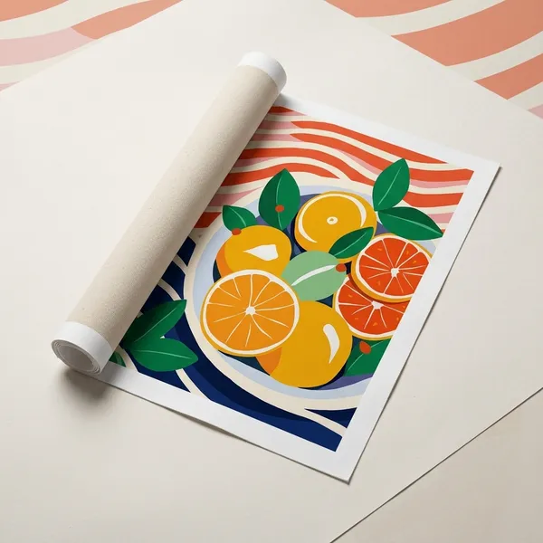 Fruits_In_A_Plate_Pop_Art_Canvas_Print_Rolled