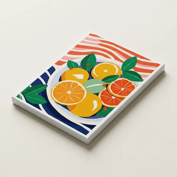 Fruits_In_A_Plate_Pop_Art_Canvas_Wrap
