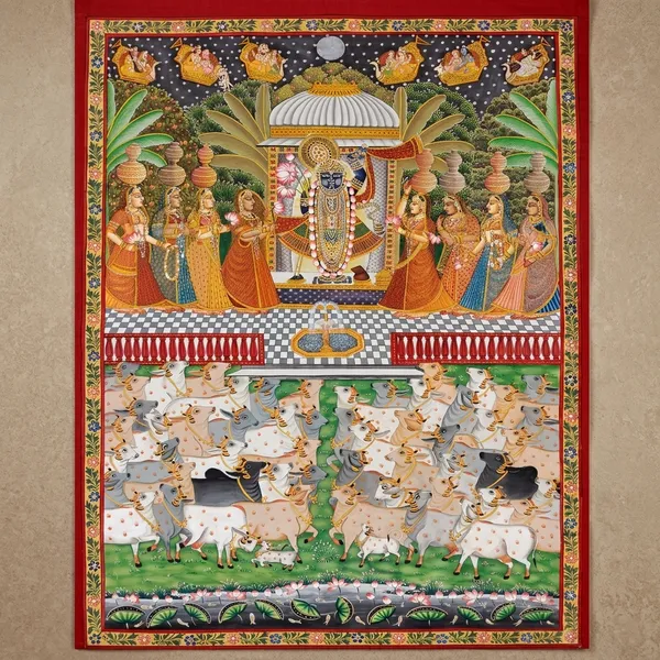Fabric_Traditional_Pichwai_Shrinathji_Hand_Painted_Wall_Art