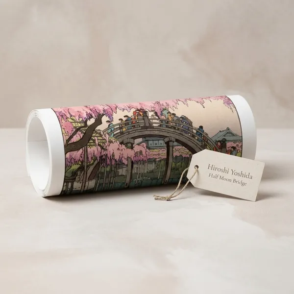 Half_Moon_Bridge_Hiroshi_Yoshida_Art_Print_Rolled