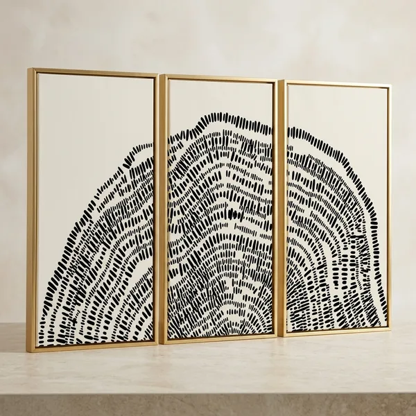 Tree_Signs_Abstract_Art_Print_Canvas_Gold_Metal_Frame