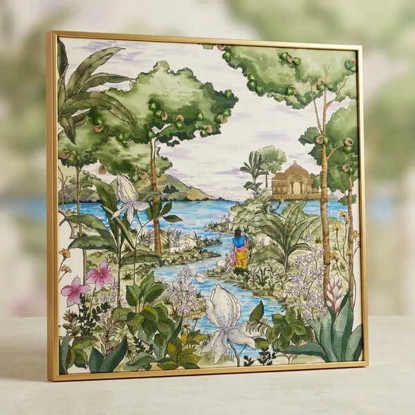 Cotton_Satin_Embroidered_Lost_In_His_Music_Textile_Art_Frame