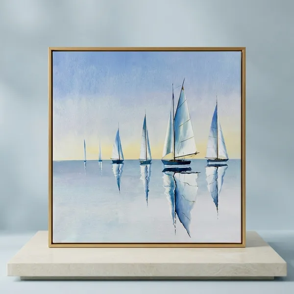 Fiber_Nautical_Sailing_Season_Wooden_Framed_Art_Print