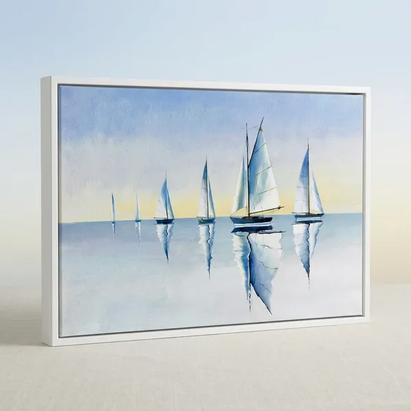 Fiber_Nautical_Sailboats_Maritime_Art_Print_White_Frame